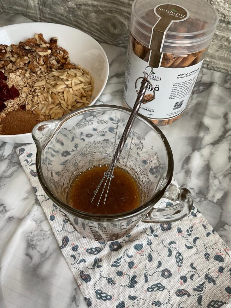 ingredients-granola-honey-brown-sugar-olive-oil-vanilla-extract